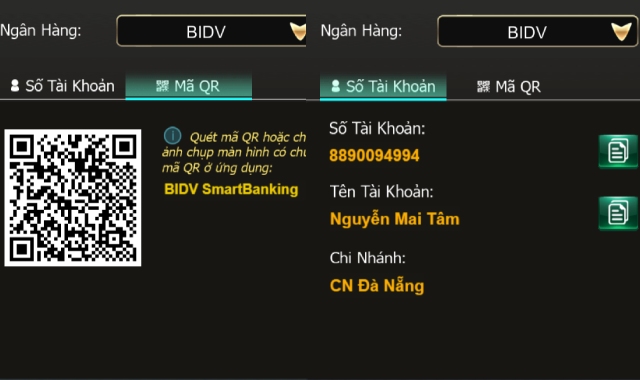 Nạp tiền B52club qua ứng dụng ngân hàng số