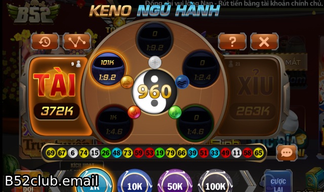 sảnh cược keno b52club