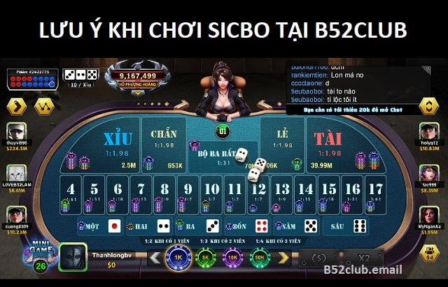 Lưu ý quan trọng khi chơi Sicbo B52club