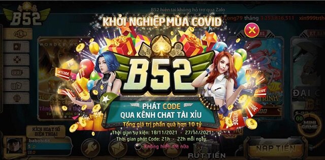 Các bước nhận quà Giftcode 50k của B52club