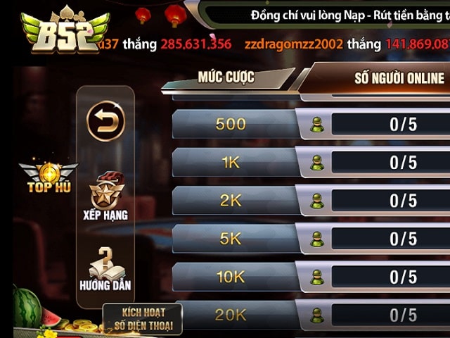 Luật chơi game Xì tố B52club