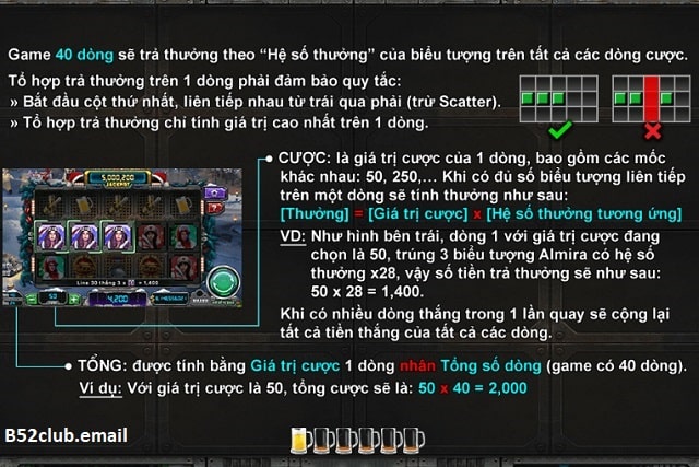 Luật chơi game Mỹ nhân giáng sinh B52club