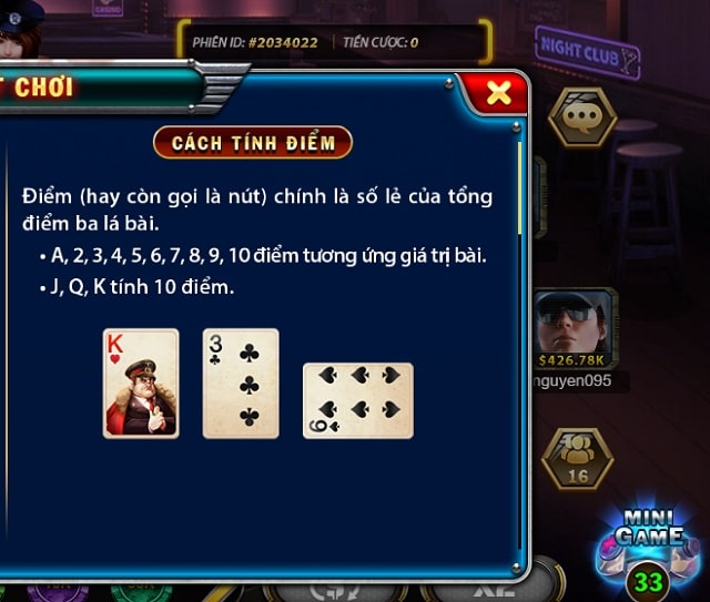 Cách tính điểm khi chơi game Super Baccarat 6 tại B52club